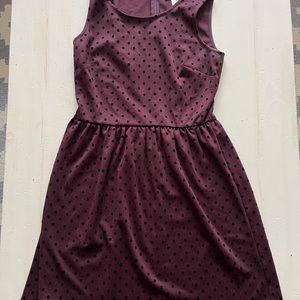 Loft size 2 red and black poke a dot dress